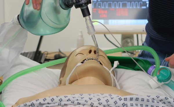 Simulation scenario at UK Training in Emergency Airway Management (TEAM) course