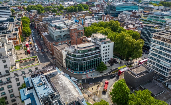 Churchill House aerial view, London