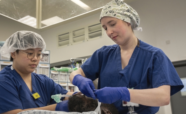 Anaesthetist at work