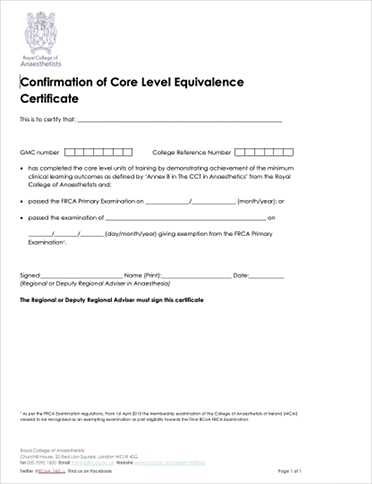 Confirmation of Core Level Equivalence