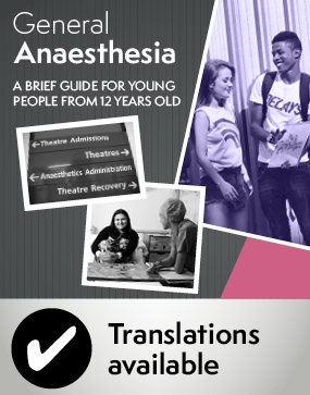 General anaesthesia: a brief guide for young people translations icon
