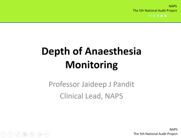 NAP5: Depth of Anaesthesia Monitoring