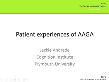 NAP5: Patients' Experience of AAGA