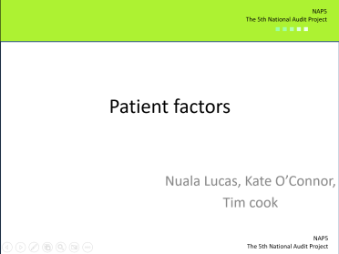 NAP5: Patient Factors