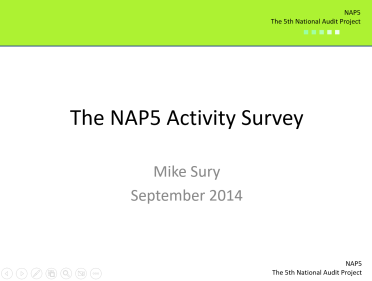 NAP5: The Activity Survey