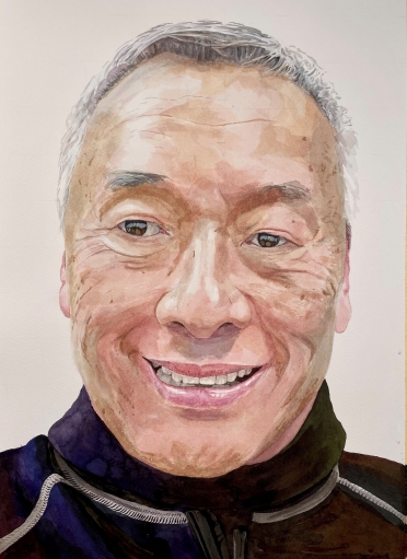 Portrait of an environmental activist painted by James Nickells